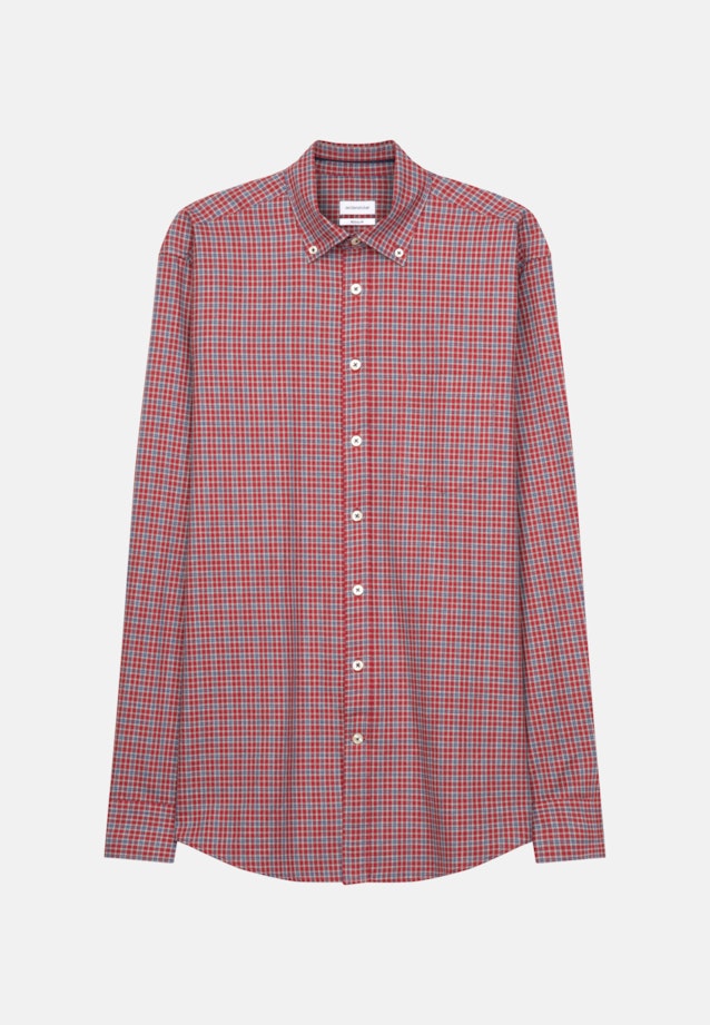 Regular Casual Shirt Check in Red |  Seidensticker Onlineshop