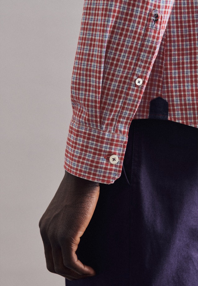 Slim Casual Shirt Check in Red |  Seidensticker Onlineshop