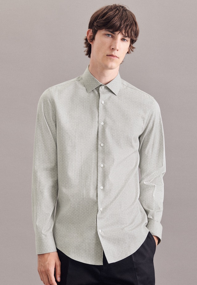 Slim Business Hemd Print in Grau |  Seidensticker Onlineshop
