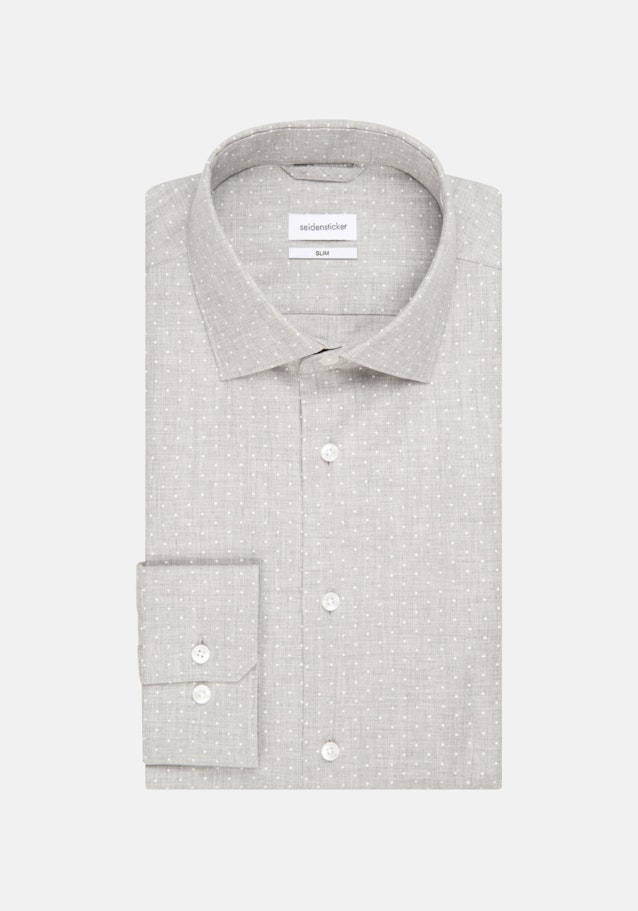 Twill Business Hemd in Slim mit Kentkragen in Grau |  Seidensticker Onlineshop