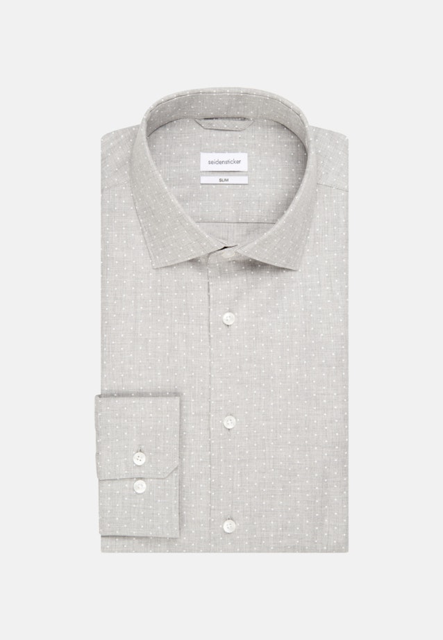 Twill Business Hemd in Slim mit Kentkragen in Grau |  Seidensticker Onlineshop