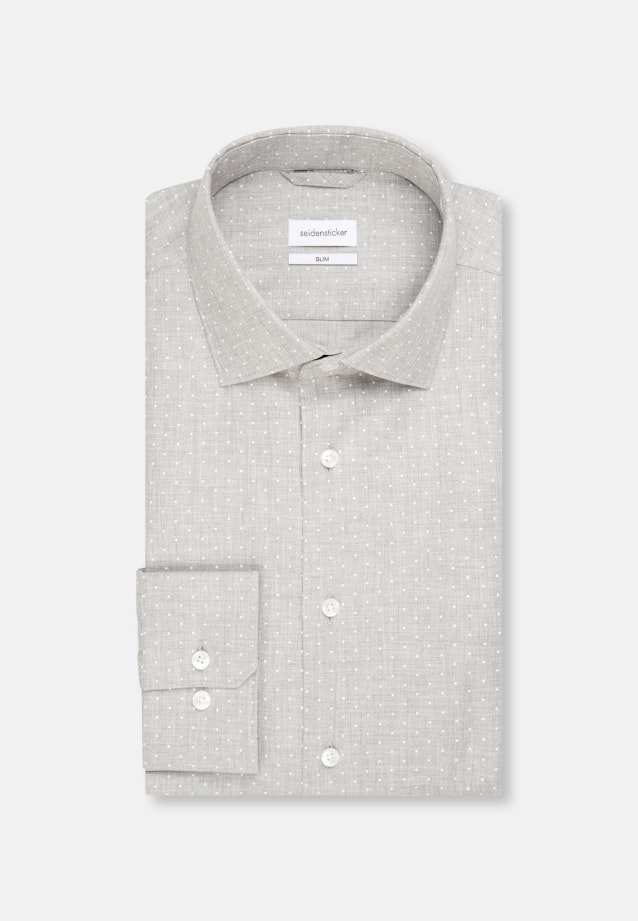 Slim Business Hemd Print in Grau |  Seidensticker Onlineshop