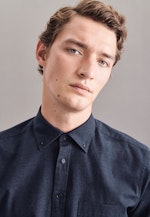 Regular Chemise casual uni in Bleu Foncé |  Seidensticker Onlineshop