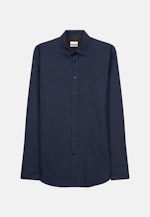Regular Chemise casual uni in Bleu Foncé |  Seidensticker Onlineshop