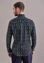 Shaped Business Shirt Print in Dark Blue |  Seidensticker Onlineshop