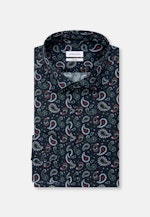 Shaped Business Shirt Print in Dark Blue |  Seidensticker Onlineshop
