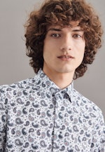 Shaped Business Hemd Print in Weiß |  Seidensticker Onlineshop