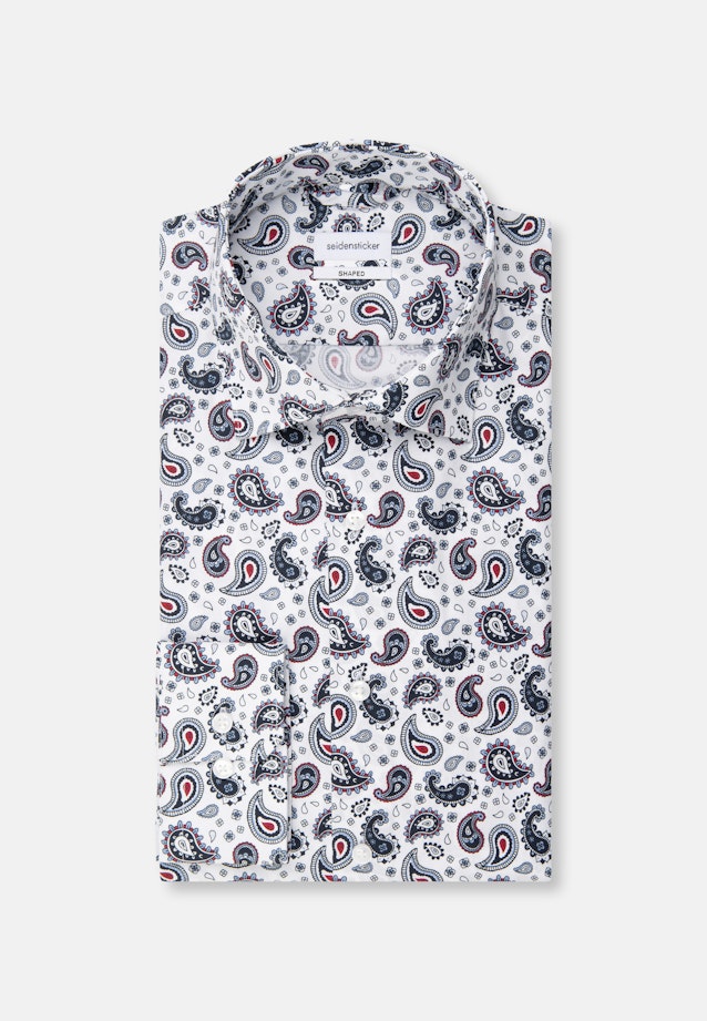 Shaped Business Hemd Print in Weiß |  Seidensticker Onlineshop