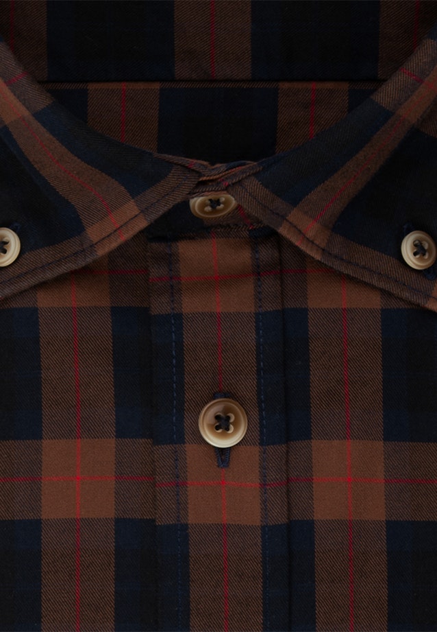Slim Casual Hemd Karo in Braun |  Seidensticker Onlineshop