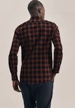 Slim Casual Shirt Check in Brown |  Seidensticker Onlineshop