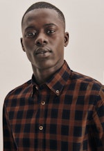 Slim Casual Shirt Check in Brown |  Seidensticker Onlineshop