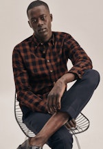 Slim Casual Shirt Check in Brown |  Seidensticker Onlineshop