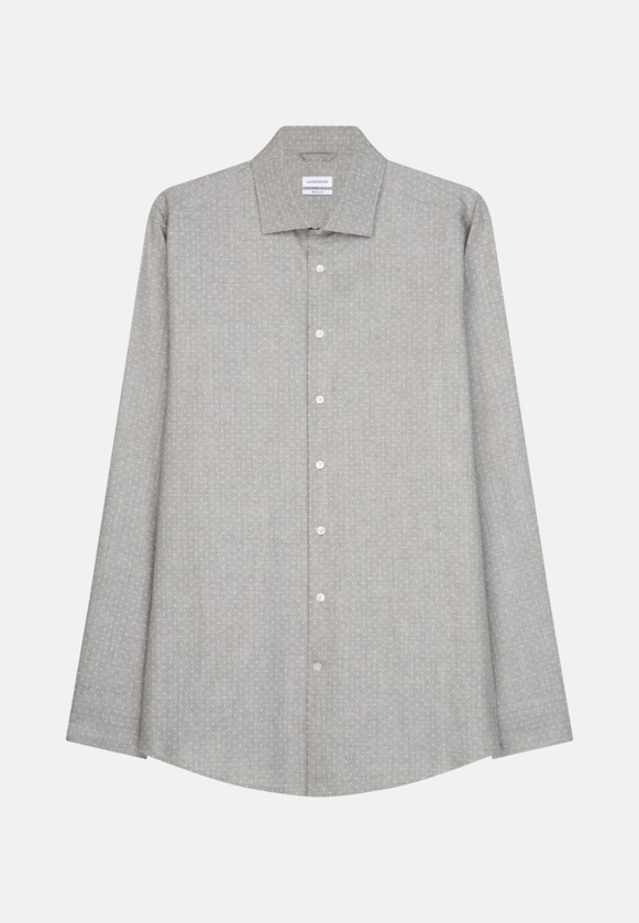 Regular Business Hemd Print in Grau |  Seidensticker Onlineshop