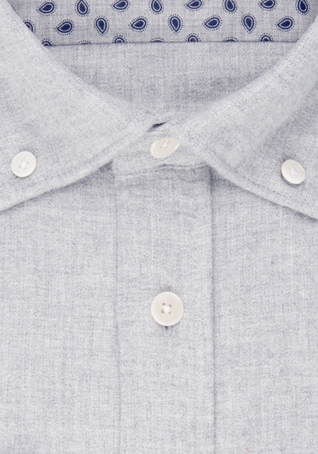 Chemise casual in Slim with Col Boutonné in Gris |  Seidensticker Onlineshop
