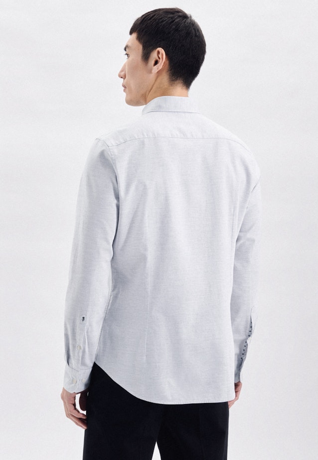 Casual Shirt in Slim with Button-Down-Collar in Grey | Seidensticker Onlineshop
