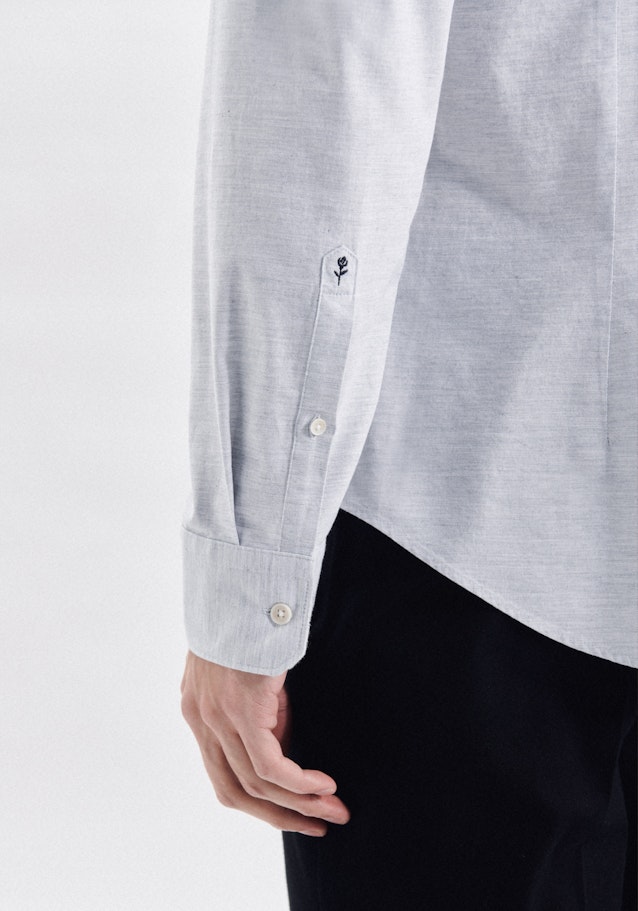 Casual Shirt in Slim with Button-Down-Kraag in Grijs |  Seidensticker Onlineshop
