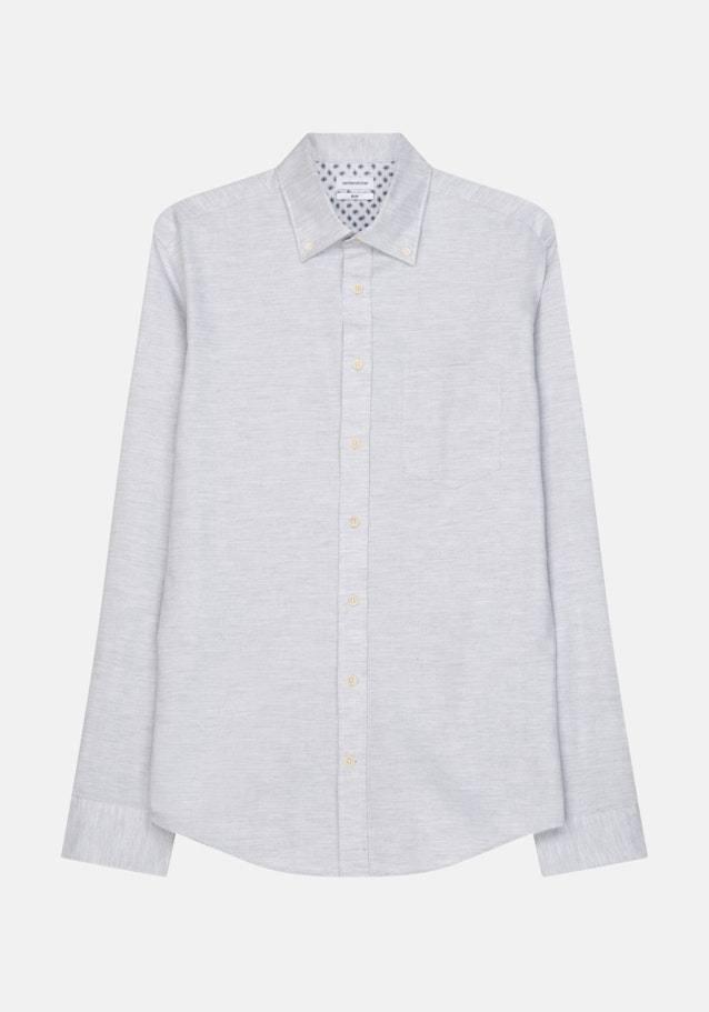 Casual Shirt in Slim with Button-Down-Kraag in Grijs |  Seidensticker Onlineshop