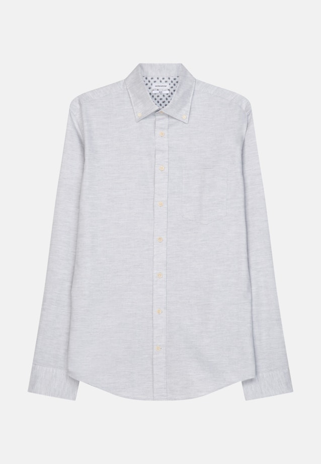Chemise casual in Slim with Col Boutonné in Gris |  Seidensticker Onlineshop