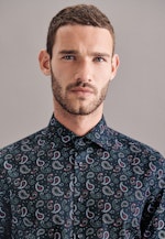 Slim Business Shirt Print in Dark Blue |  Seidensticker Onlineshop