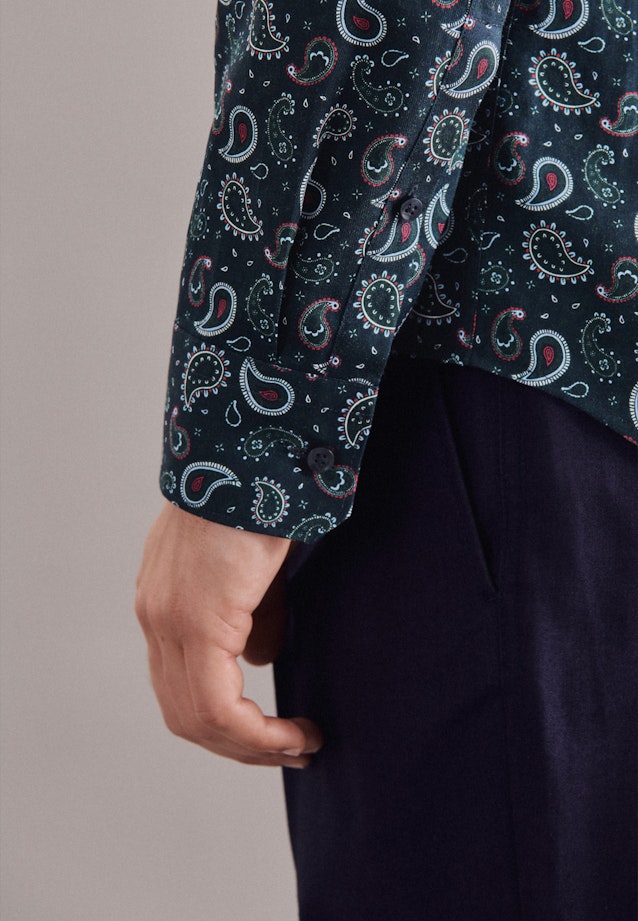 Slim Business Shirt Print in Dark Blue |  Seidensticker Onlineshop