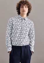 Slim Business Hemd Print in Weiß |  Seidensticker Onlineshop