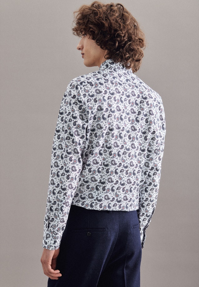 Slim Business Hemd Print in Weiß |  Seidensticker Onlineshop