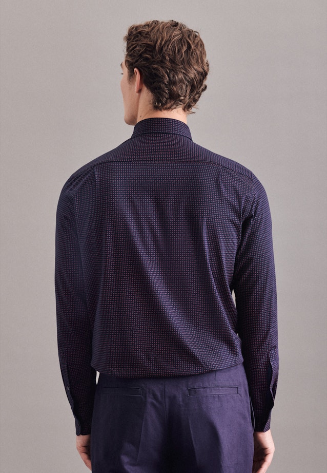 Regular Chemise en jersey Imprimé in Bleu Foncé |  Seidensticker Onlineshop