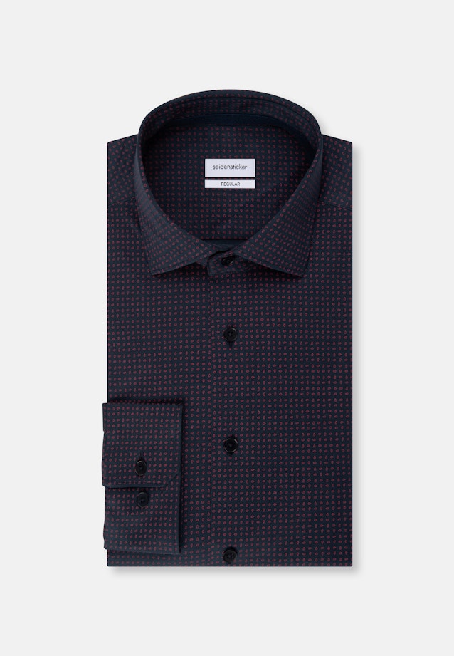 Regular Chemise en jersey Imprimé in Bleu Foncé |  Seidensticker Onlineshop