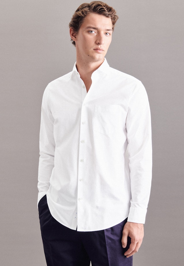 Regular Oxfordhemd Uni in Weiß |  Seidensticker Onlineshop