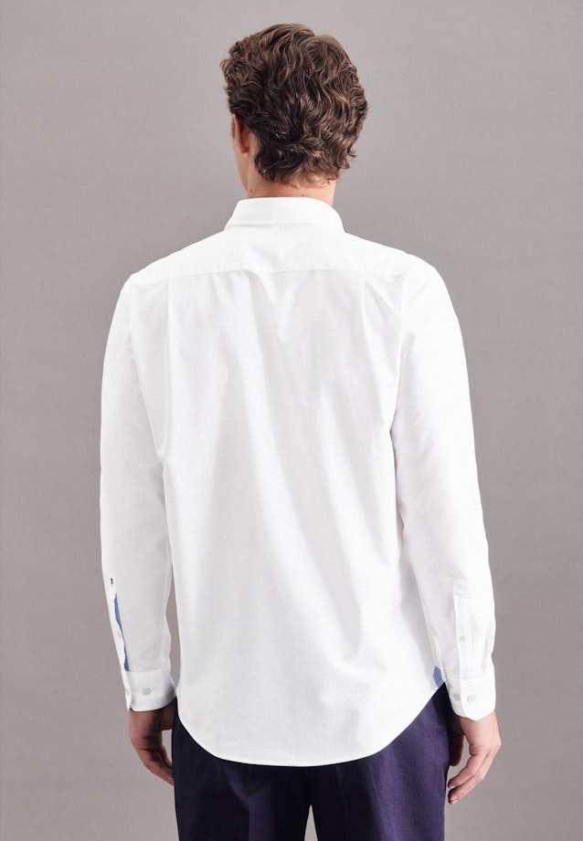 Regular Oxfordhemd Uni in Weiß |  Seidensticker Onlineshop