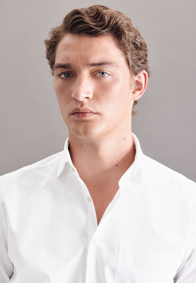 Regular Oxfordhemd Uni in Weiß |  Seidensticker Onlineshop