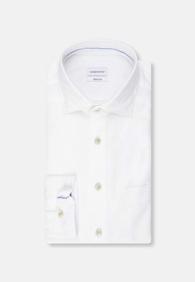 Regular Oxfordhemd Uni in Weiß |  Seidensticker Onlineshop