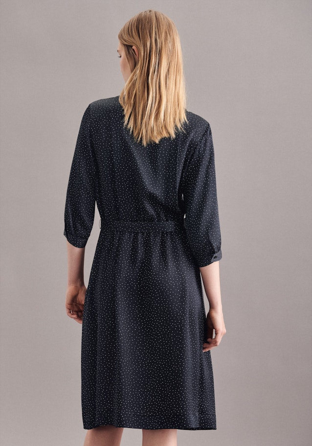 Krepp Satin Midi Kleid in Schwarz |  Seidensticker Onlineshop