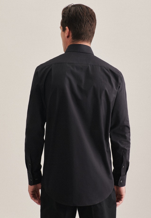 Regular Business Hemd Uni in Schwarz |  Seidensticker Onlineshop