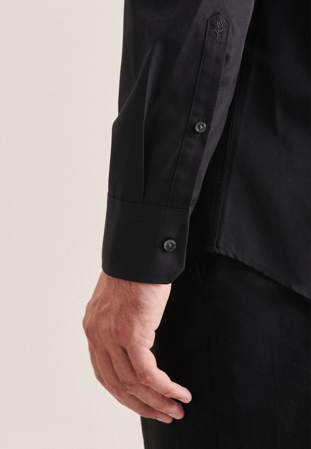 Regular Business Hemd Uni in Schwarz |  Seidensticker Onlineshop