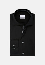 Chemise Business Regular Popeline Col Kent in Noir |  Seidensticker Onlineshop