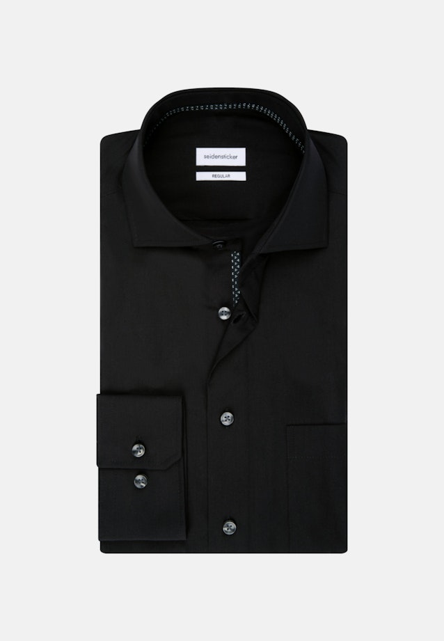 Regular Business Hemd Uni in Schwarz |  Seidensticker Onlineshop