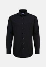 Chemise Business Regular Popeline Col Kent in Noir |  Seidensticker Onlineshop