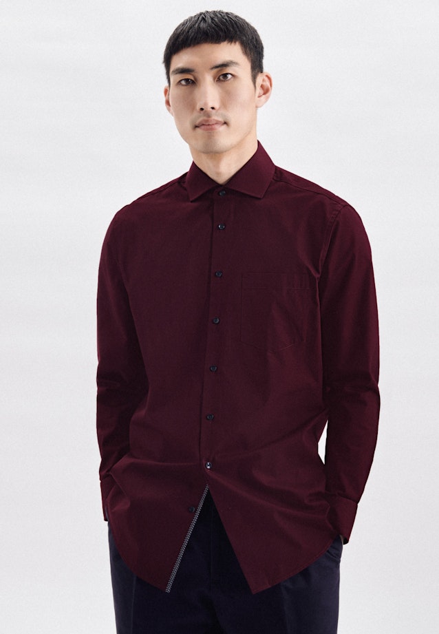 Regular Business shirt Uni in Red |  Seidensticker Onlineshop