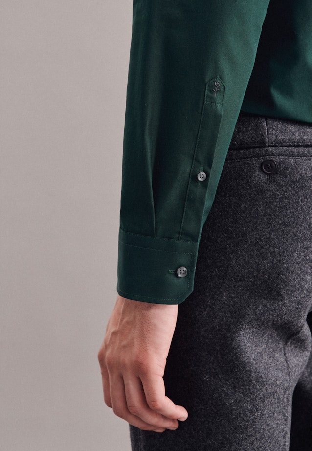 Regular Business shirt Uni in Green |  Seidensticker Onlineshop