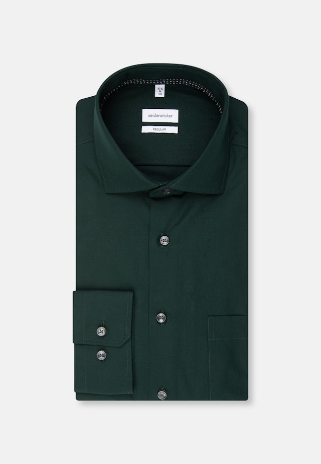 Regular Business shirt Uni in Green |  Seidensticker Onlineshop