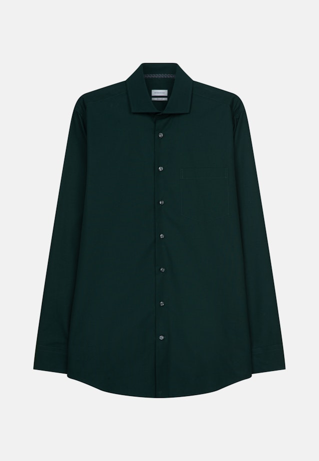 Regular Business shirt Uni in Green |  Seidensticker Onlineshop