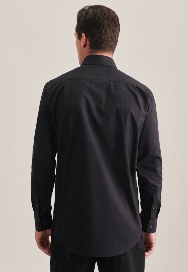 Regular Business shirt Uni in Black | Seidensticker online shop