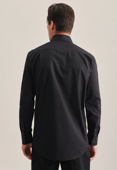 Regular Business Hemd Uni in Schwarz |  Seidensticker Onlineshop