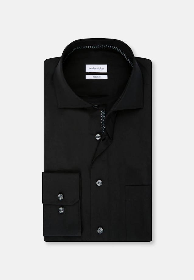 Regular Business Hemd Uni in Schwarz |  Seidensticker Onlineshop