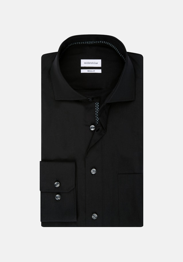 Regular Business Hemd Uni in Schwarz | Seidensticker Onlineshop