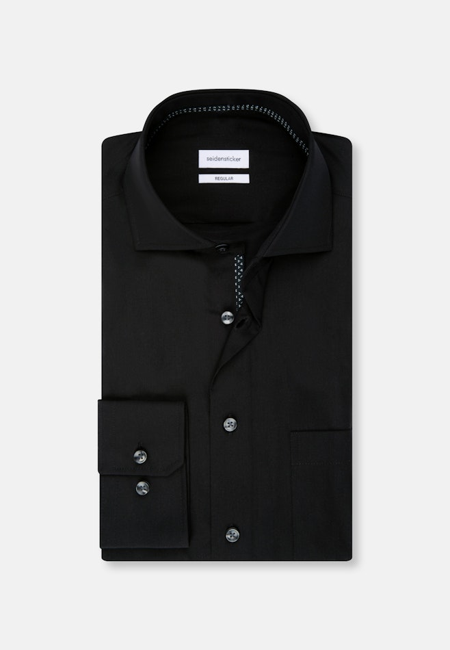 Regular Chemise d'affaires Uni dans Noir | Boutique en ligne Seidensticker