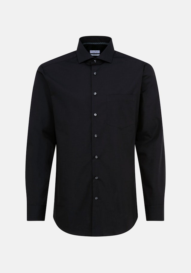 Regular Business Hemd Uni in Schwarz | Seidensticker Onlineshop