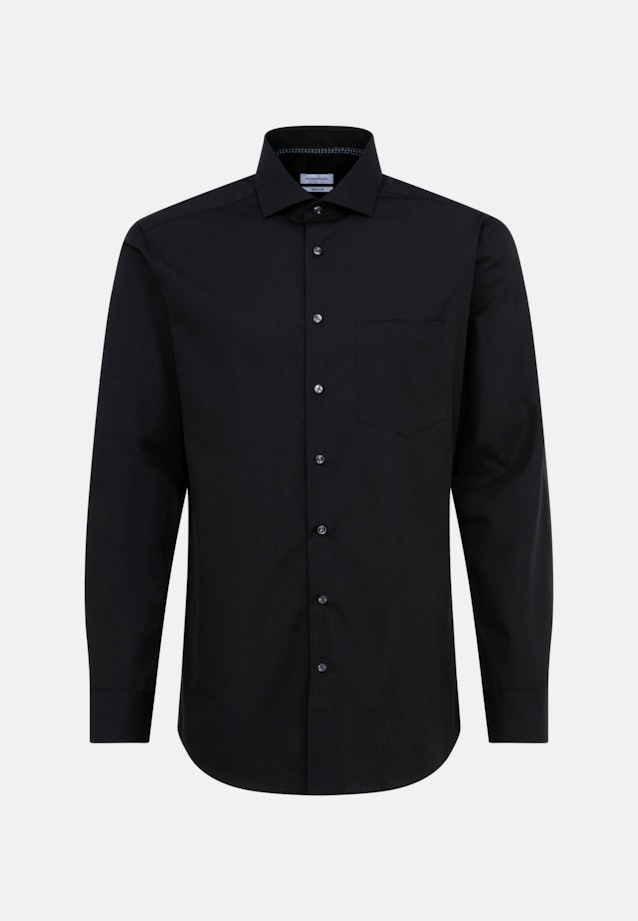 Regular Business Hemd Uni in Schwarz |  Seidensticker Onlineshop