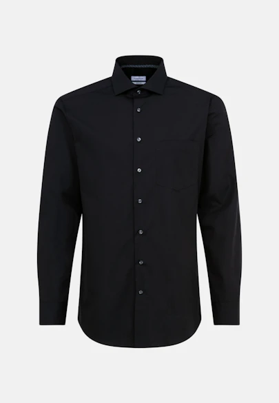 Regular Business Hemd Uni in Schwarz |  Seidensticker Onlineshop